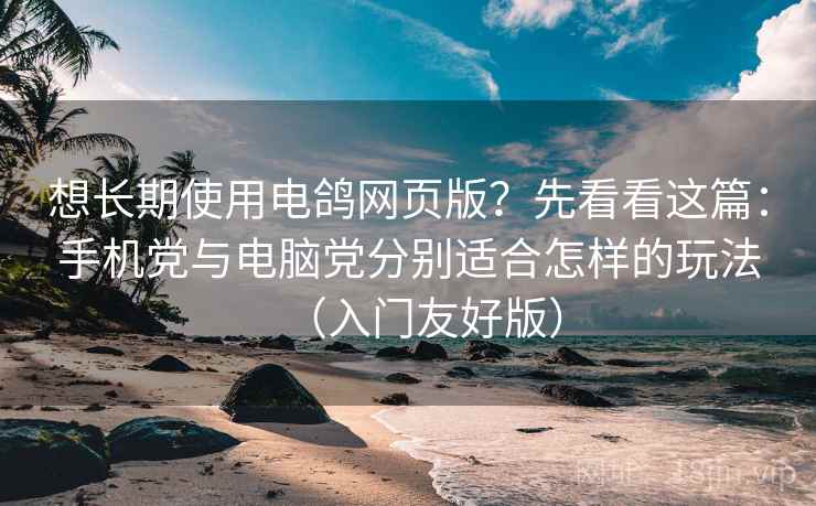 想长期使用电鸽网页版？先看看这篇：手机党与电脑党分别适合怎样的玩法（入门友好版）