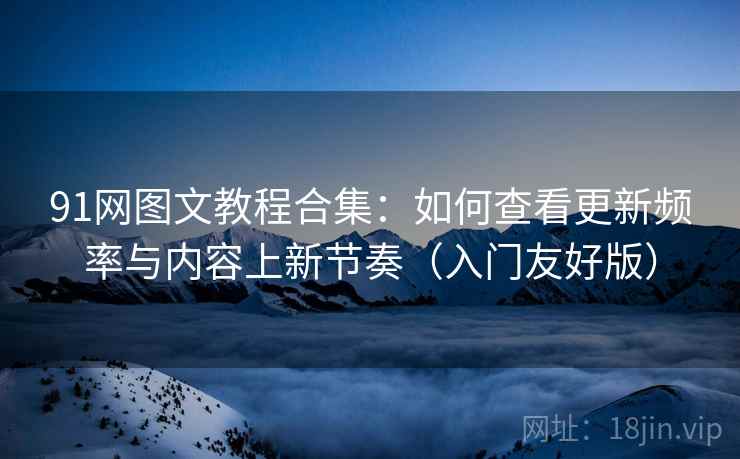 91网图文教程合集：如何查看更新频率与内容上新节奏（入门友好版）