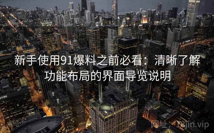 新手使用91爆料之前必看：清晰了解功能布局的界面导览说明