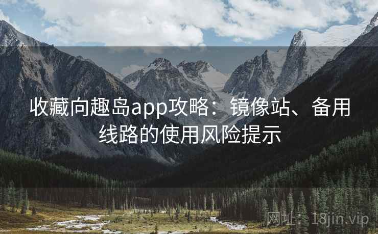 收藏向趣岛app攻略：镜像站、备用线路的使用风险提示